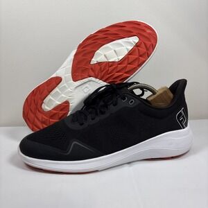 FootJoy Mens FJ Flex Spikeless Shoe Black Golf Style 56141 Athletic Sz 9.5 M